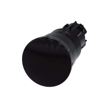 3SU1000-1HB10-0AA0 - 3SU1000-1HB10-0AA0 SIEMENS Mushroom pushbutton, 22 mm, round, plastic, black, 40 mm, positive latching, acc...
