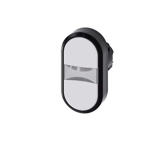 3SU1000-3AB66-0AA0 - 3SU1000-3AB66-0AA0 SIEMENS Twin pushbutton, 22 mm, round, plastic, white, white, pushbuttons, flat
