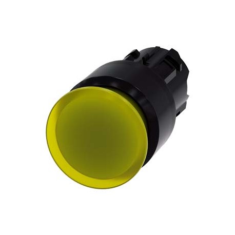 3SU1001-1AA30-0AA0 - 3SU1001-1AA30-0AA0 SIEMENS Illuminated mushroom pushbutton, 22 mm, round, plastic, yellow, 30 mm, latching, ..