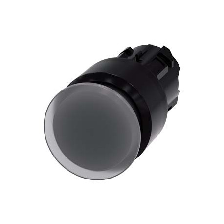 3SU1001-1AA70-0AA0 - 3SU1001-1AA70-0AA0 SIEMENS Illuminated mushroom pushbutton, 22 mm, round, plastic, clear, 30 mm, latching, P..