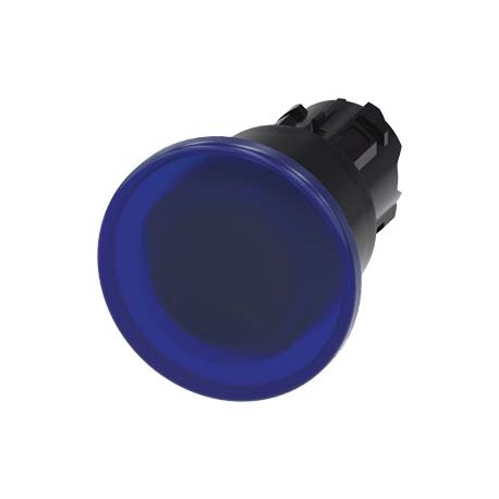 3SU1001-1BA50-0AA0 - 3SU1001-1BA50-0AA0 SIEMENS Illuminated mushroom pushbutton, 22 mm, round, plastic, blue, 40 mm, latching, Pu..