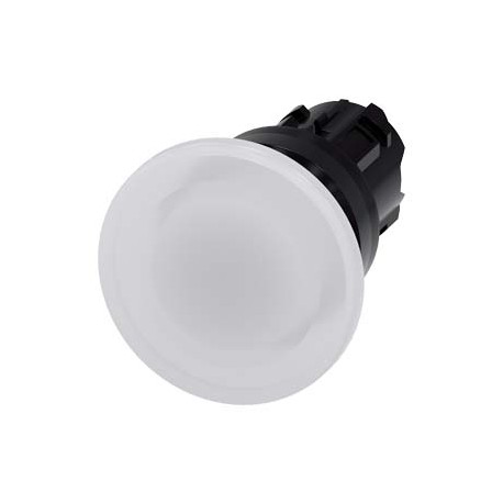 3SU1001-1BD60-0AA0 - 3SU1001-1BD60-0AA0 SIEMENS Illuminated mushroom pushbutton, 22 mm, round, plastic, white, 40 mm, momentary c..