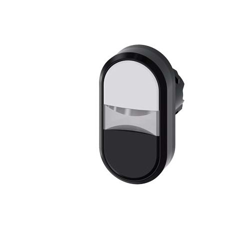 3SU1001-3AB61-0AA0 - 3SU1001-3AB61-0AA0 SIEMENS Illuminated twin pushbutton, 22 mm, round, plastic, white, black, pushbuttons, fl..