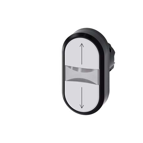 3SU1001-3AB66-0AN0 - 3SU1001-3AB66-0AN0 SIEMENS Illuminated twin pushbutton, 22 mm, round, plastic, white: arrow pointing up, whi..