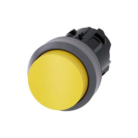 3SU1030-0BB30-0AA0 - 3SU1030-0BB30-0AA0 SIEMENS Pushbutton, 22 mm, round, plastic with metal front ring, yellow, pushbutton, rais..