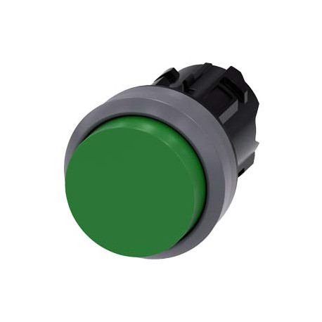 3SU1030-0BB40-0AA0 - 3SU1030-0BB40-0AA0 SIEMENS Pushbutton, 22 mm, round, plastic with metal front ring, green, pushbutton, raise..