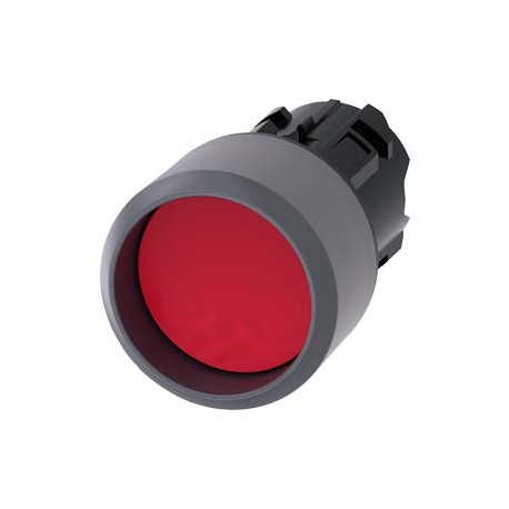 3SU1030-0CB20-0AA0 - 3SU1030-0CB20-0AA0 SIEMENS Pushbutton, 22 mm, round, plastic with metal front ring, red, Front ring, raised ..