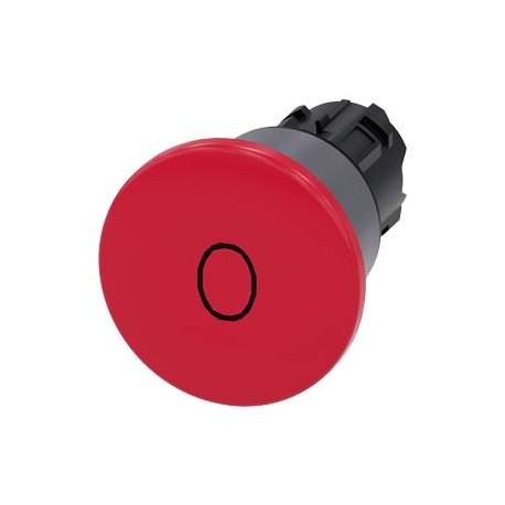 3SU1030-1BA20-0AD0 - 3SU1030-1BA20-0AD0 SIEMENS Mushroom pushbutton, 22 mm, round, plastic with metal front ring, red, inscriptio..
