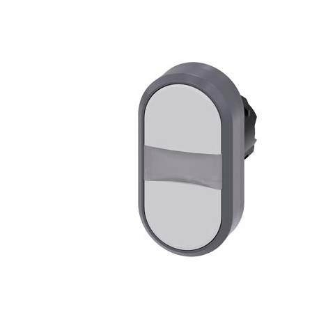 3SU1030-3AB66-0AA0 - 3SU1030-3AB66-0AA0 SIEMENS Twin pushbutton, 22 mm, round, plastic with metal front ring, white, white, pushb..