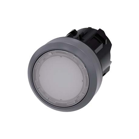 3SU1031-0AA60-0AA0 - 3SU1031-0AA60-0AA0 SIEMENS Illuminated pushbutton, 22 mm, round, plastic with metal front ring, white, pushb..