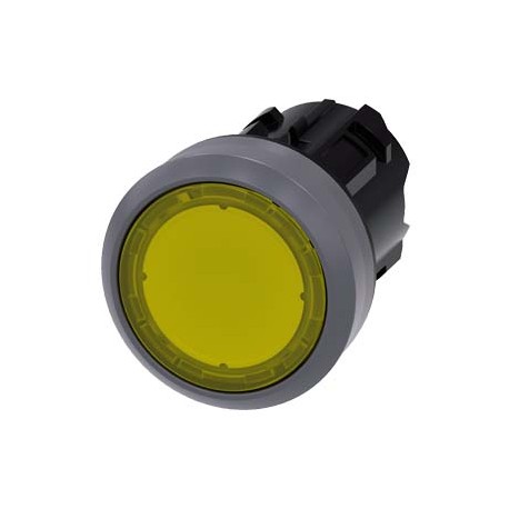 3SU1031-0AB30-0AA0 - 3SU1031-0AB30-0AA0 SIEMENS Illuminated pushbutton, 22 mm, round, plastic with metal front ring, yellow, push..