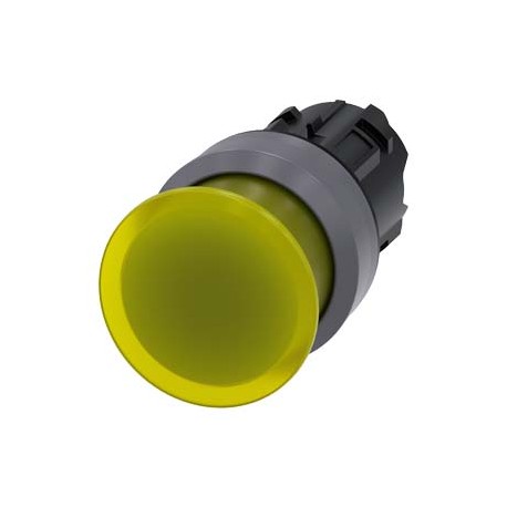 3SU1031-1AD30-0AA0 - 3SU1031-1AD30-0AA0 SIEMENS Illuminated mushroom pushbutton, 22 mm, round, plastic with metal front ring, yel..