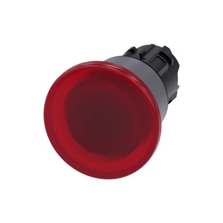 3SU1031-1BA20-0AA0 - 3SU1031-1BA20-0AA0 SIEMENS Illuminated mushroom pushbutton, 22 mm, round, plastic with metal front ring, red..
