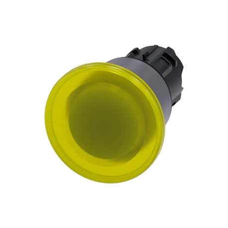 3SU1031-1BA30-0AA0 - 3SU1031-1BA30-0AA0 SIEMENS Illuminated mushroom pushbutton, 22 mm, round, plastic with metal front ring, yel..