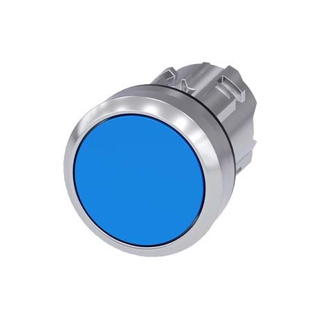 3SU1050-0AB50-0AA0 - 3SU1050-0AB50-0AA0 SIEMENS Pushbutton, 22 mm, round, metal, shiny, blue, pushbutton, flat momentary contact ..