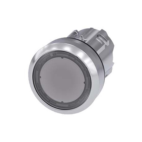 3SU1050-0AB70-0AA0 - 3SU1050-0AB70-0AA0 SIEMENS Pushbutton, 22 mm, round, metal, shiny, clear, pushbutton, flat momentary contact..