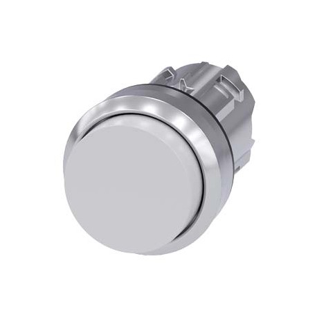 3SU1050-0BB60-0AA0 - 3SU1050-0BB60-0AA0 SIEMENS Pushbutton, 22 mm, round, metal, shiny, white, pushbutton, raised momentary conta..