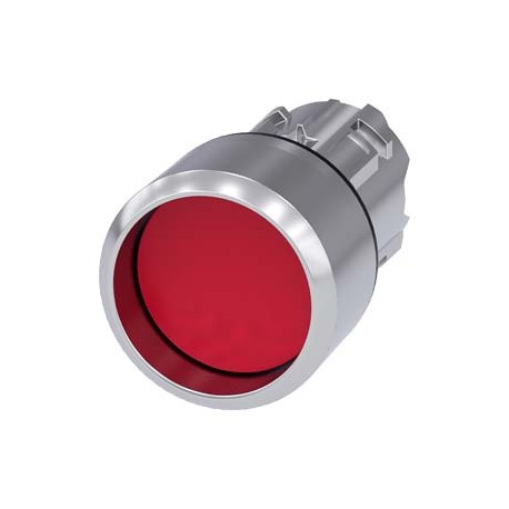 3SU1050-0CB20-0AA0 - 3SU1050-0CB20-0AA0 SIEMENS Pushbutton, 22 mm, round, metal, shiny, red, Front ring, raised, momentary contac..