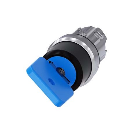 3SU1050-4GF11-0AA0 - 3SU1050-4GF11-0AA0 SIEMENS Key-operated switch O.M.R, 22 mm, round, metal, shiny, lock number 73038, blue, w..
