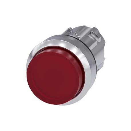 3SU1051-0BB20-0AA0 - 3SU1051-0BB20-0AA0 SIEMENS Illuminated pushbutton, 22 mm, round, metal, shiny, red, pushbutton, raised, mome..