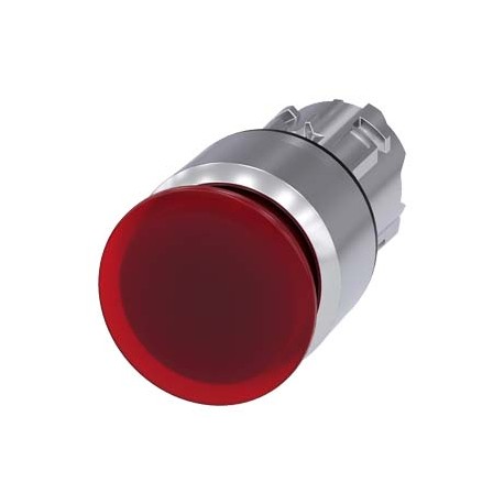 3SU1051-1AA20-0AA0 - 3SU1051-1AA20-0AA0 SIEMENS Illuminated mushroom pushbutton, 22 mm, round, metal, shiny, red, 30 mm, latching..