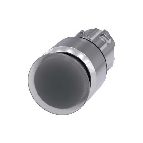 3SU1051-1AA70-0AA0 - 3SU1051-1AA70-0AA0 SIEMENS Illuminated mushroom pushbutton, 22 mm, round, metal, shiny, clear, 30 mm, latchi..