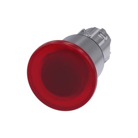 3SU1051-1EA20-0AA0 - 3SU1051-1EA20-0AA0 SIEMENS Illuminated mushroom pushbutton, 22 mm, round, metal, shiny, red, 40 mm, 3 switch..