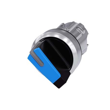 3SU1052-2BC50-0AA0 - 3SU1052-2BC50-0AA0 SIEMENS Selector switch, illuminable, 22 mm, round, metal, shiny, blue, selector switch, ..