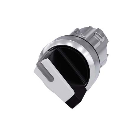 3SU1052-2BF60-0AA0 - 3SU1052-2BF60-0AA0 SIEMENS Selector switch, illuminable, 22 mm, round, metal, shiny, white, selector switch,..
