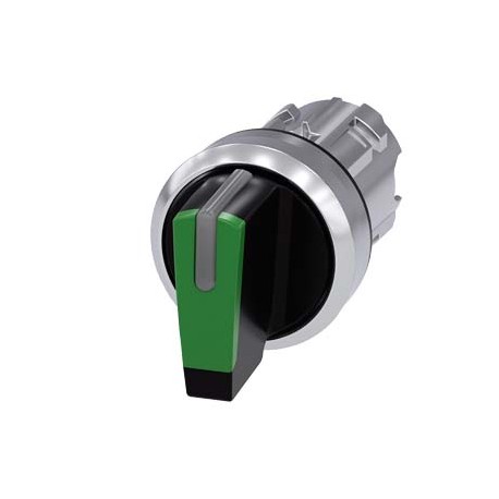 3SU1052-2BL40-0AA0 - 3SU1052-2BL40-0AA0 SIEMENS Selector switch, illuminable, 22 mm, round, metal, shiny, green, selector switch,..