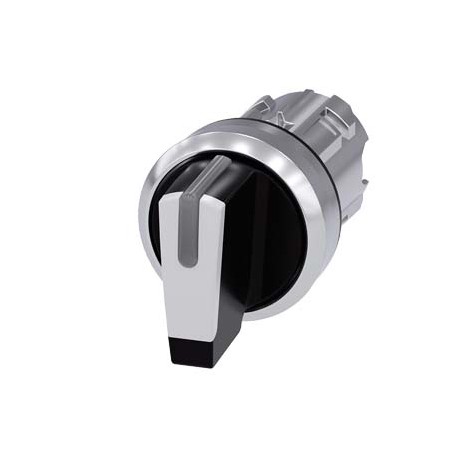3SU1052-2BL60-0AA0 - 3SU1052-2BL60-0AA0 SIEMENS Selector switch, illuminable, 22 mm, round, metal, shiny, white, selector switch,..