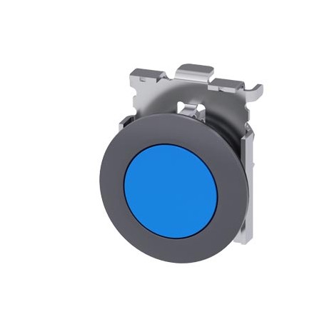 3SU1060-0JB50-0AA0 - 3SU1060-0JB50-0AA0 SIEMENS Pushbutton, 30 mm, round, metal, matte, blue, front ring for flush installation, ..