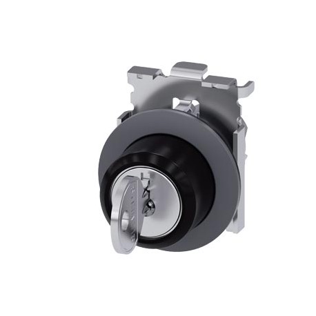 3SU1060-4LL11-0AA0 - 3SU1060-4LL11-0AA0 SIEMENS RONIS key-operated switch, 30 mm, round, metal, matte, front ring for flush insta..