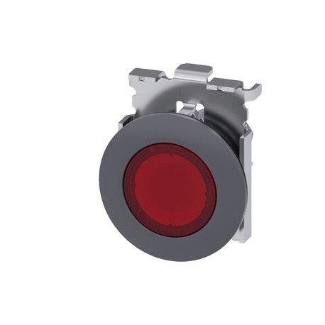 3SU1061-0JA20-0AA0 - 3SU1061-0JA20-0AA0 SIEMENS Illuminated pushbutton, 30 mm, round, metal, matte, red, front ring for flush ins..