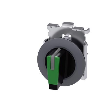 3SU1062-2DL40-0AA0 - 3SU1062-2DL40-0AA0 SIEMENS Selector switch, illuminable, 30 mm, round, metal, matte, green, selector switch,..
