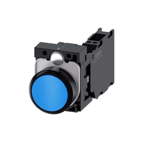 3SU1100-0AB50-3FA0 - 3SU1100-0AB50-3FA0 SIEMENS Pushbutton, 22 mm, round, plastic, blue, pushbutton, flat, momentary contact type..
