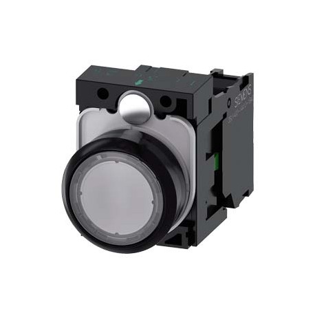 3SU1100-0AB70-1BA0 - 3SU1100-0AB70-1BA0 SIEMENS Pushbutton, 22 mm, round, plastic, clear, pushbutton, flat, momentary contact typ..