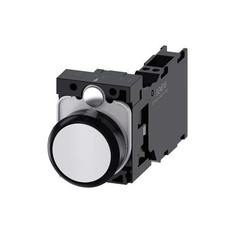 3SU1100-0AB60-3FA0 - 3SU1100-0AB60-3FA0 SIEMENS Pushbutton, 22 mm, round, plastic, white, pushbutton, flat, momentary contact typ..