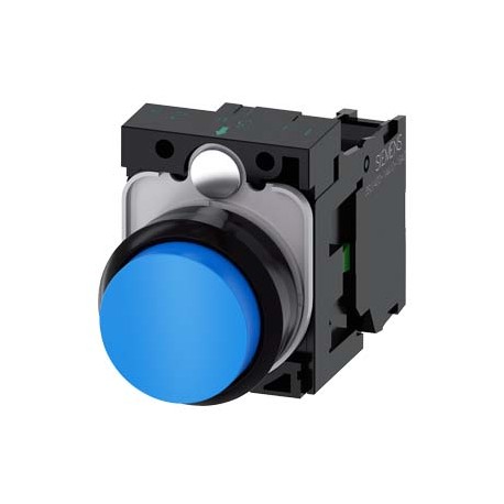 3SU1100-0BB50-1BA0 - 3SU1100-0BB50-1BA0 SIEMENS Pushbutton, 22 mm, round, plastic, blue, pushbutton, raised, momentary contact ty..