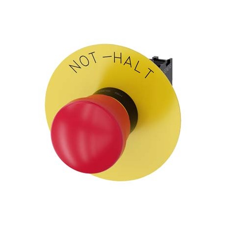 3SU1100-1HA20-1CH0 - 3SU1100-1HA20-1CH0 SIEMENS EMERGENCY STOP mushroom-type actuator, 22 mm, round, plastic, red, 40 mm, positiv..