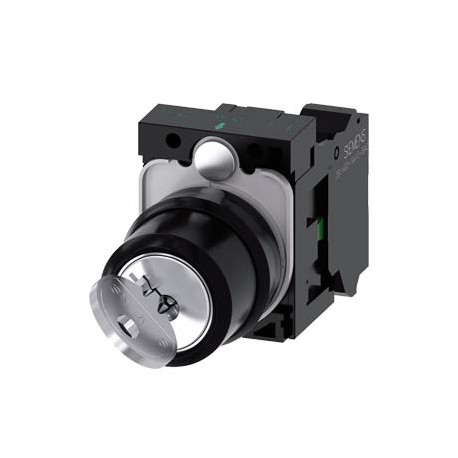 3SU1100-4BF11-3BA0 - 3SU1100-4BF11-3BA0 SIEMENS RONIS key-operated switch, 22 mm, round, plastic, lock number SB30, with 2 keys, ..