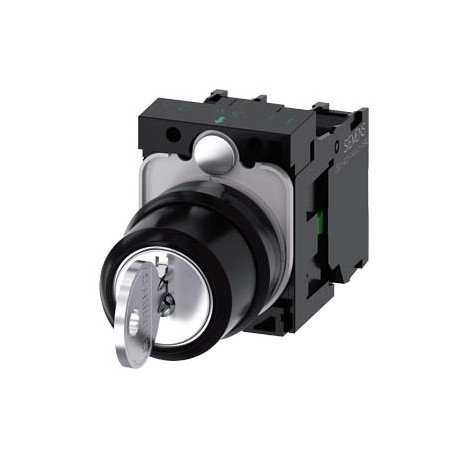 3SU1100-4BL11-1NA0 - 3SU1100-4BL11-1NA0 SIEMENS RONIS key-operated switch, 22 mm, round, plastic, lock number SB30, with 2 keys, ..