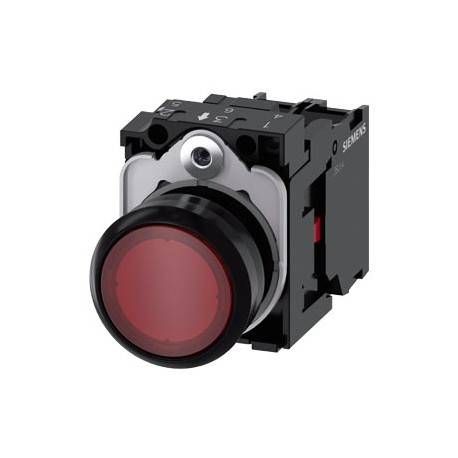 3SU1103-0AB20-1CA0 - 3SU1103-0AB20-1CA0 SIEMENS Illuminated pushbutton, 22 mm, round, plastic, red, pushbutton, flat, momentary c..
