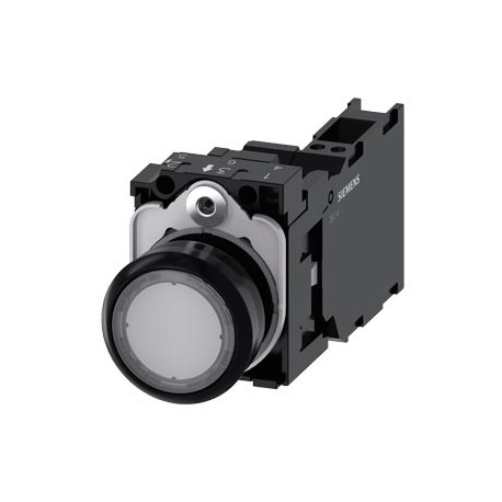 3SU1103-0AB70-3FA0 - 3SU1103-0AB70-3FA0 SIEMENS Illuminated pushbutton, 22 mm, round, plastic, clear, pushbutton, flat, momentary..
