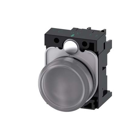 3SU1103-6AA70-1AA0 - 3SU1103-6AA70-1AA0 SIEMENS Indicator lights, 22 mm, round, plastic, clear, lens, smooth, with holder, LED mo..