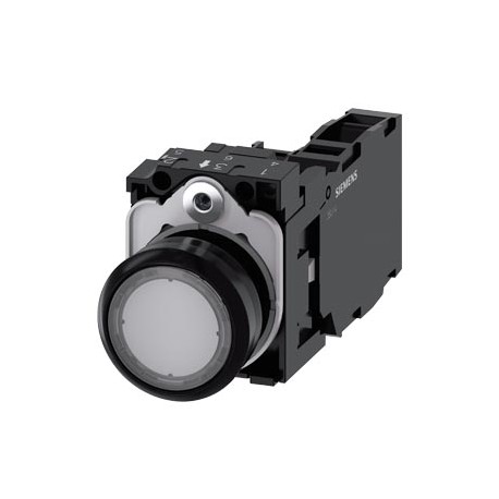 3SU1106-0AB70-1FA0 - 3SU1106-0AB70-1FA0 SIEMENS Illuminated pushbutton, 22 mm, round, plastic, clear, pushbutton, flat, momentary..