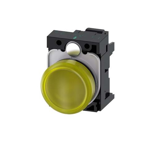3SU1106-6AA30-3AA0 - 3SU1106-6AA30-3AA0 SIEMENS Indicator lights, 22 mm, round, plastic, yellow, lens, smooth, with holder, LED m..
