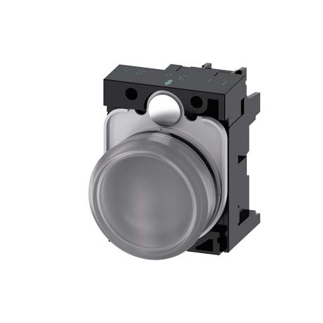 3SU1106-6AA70-1AA0 - 3SU1106-6AA70-1AA0 SIEMENS Indicator lights, 22 mm, round, plastic, clear, lens, smooth, with holder, LED mo..