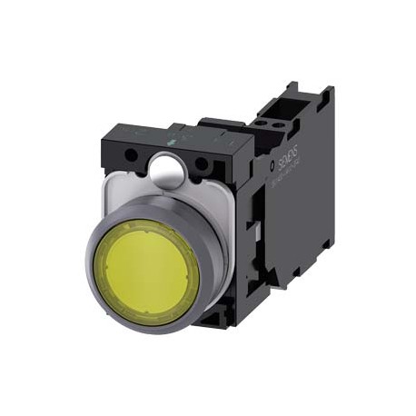 3SU1132-0AB30-3FA0 - 3SU1132-0AB30-3FA0 SIEMENS Illuminated pushbutton, 22 mm, round, plastic with metal front ring, yellow, push..