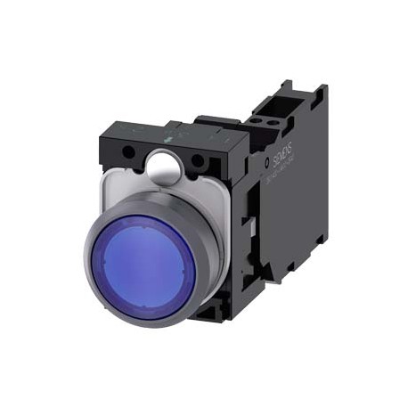 3SU1132-0AB50-3FA0 - 3SU1132-0AB50-3FA0 SIEMENS Illuminated pushbutton, 22 mm, round, plastic with metal front ring, blue, pushbu..